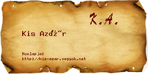 Kis Azár névjegykártya